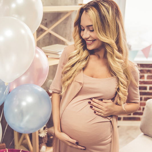 Decorate a baby shower with sola wood flowers